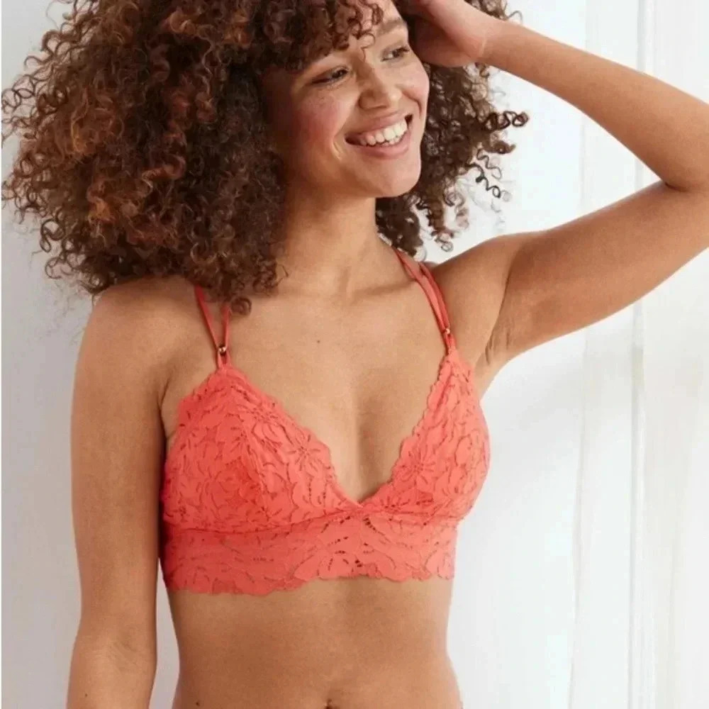 NWT Aerie Palm Lace Racerback Bralette
